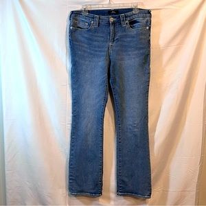 True Religion Becca Mid Rise Bootcut Jeans size 32 Light Denim Wash
